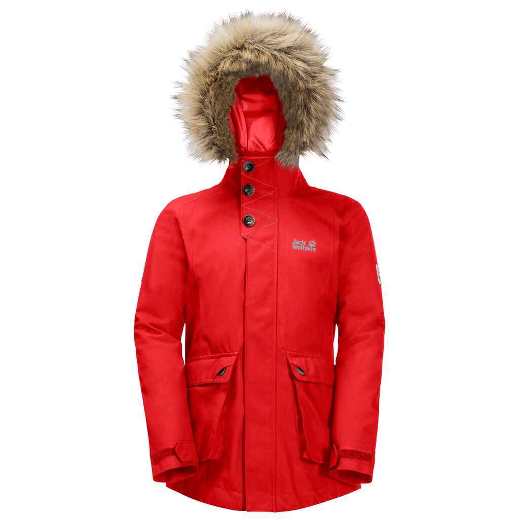 Jack Wolfskin G ELK ISLAND Vestes Enfant Rouge - XBGHKRV-67